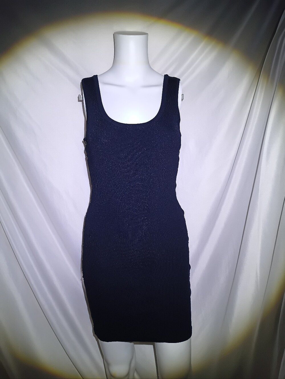 Vintage Y2K Archival Forever 21 Twentyone Bird Tag Black Ribbed Knit Mini Dress